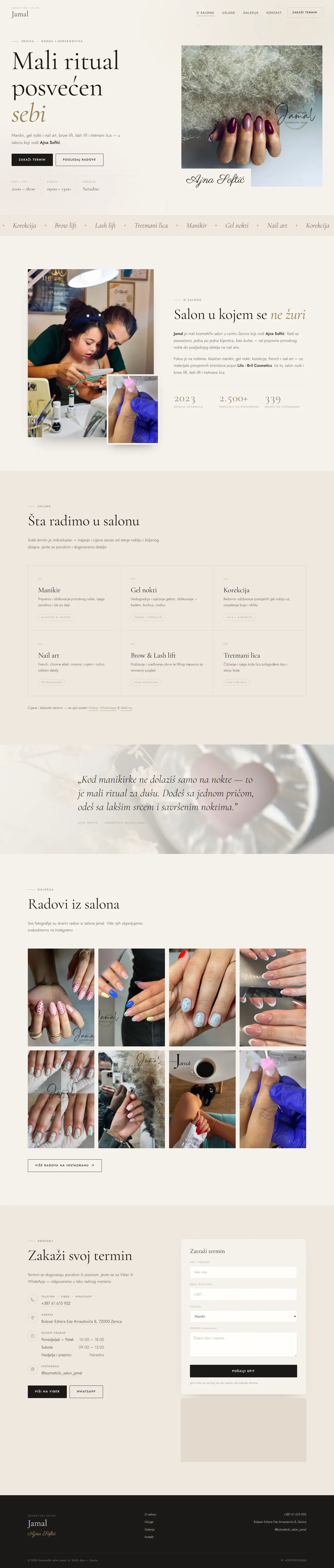 Kozmetički salon Jamal — Desktop