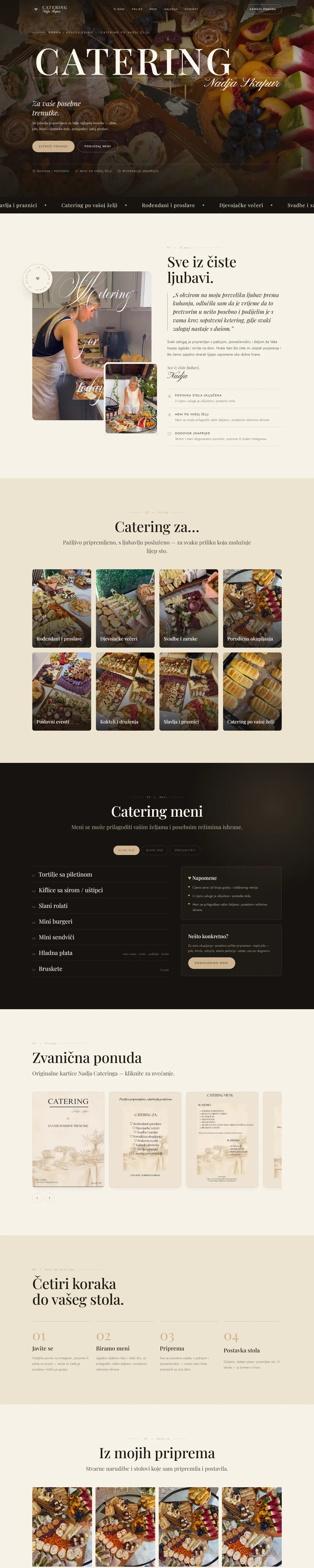 Nadja Catering — Desktop