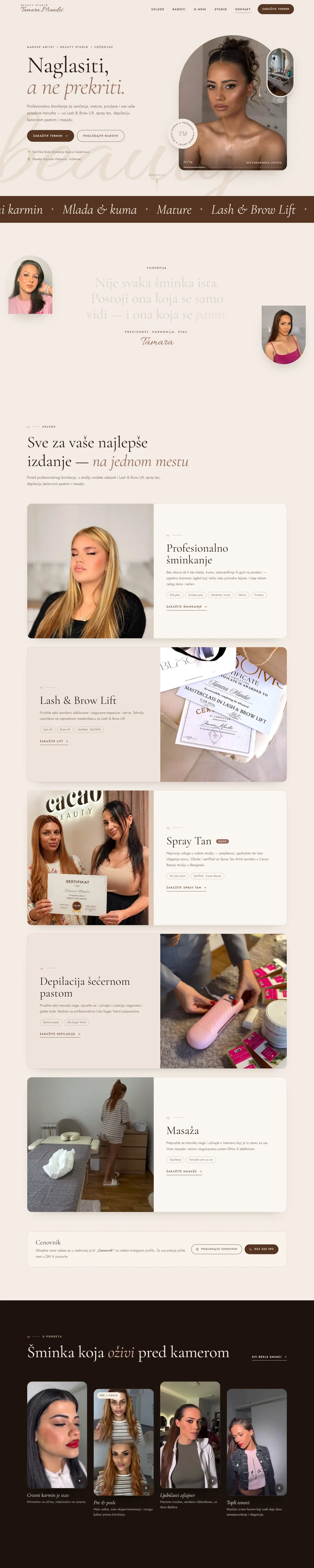 Beauty Studio Tamara Mandić — Desktop